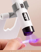 Lampă UV portabilă Melodysusie cu suport pentru unghii cu gel, mini lampă LED UV reîncărcabilă cu afișaj LCD, lampă UV mică portabilă pentru unghii cu 2 temporizatoare, uscător de unghii pentru toate tipurile de ojă cu gel UV (alb)