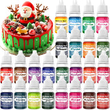 Colorant alimentar pudră - 24 coloranți alimentari foarte concentrați, coloranți alimentari vibranți pentru prăjituri, macaroane, fondant, gătit, glazură, cremă de unt, fursecuri - 2 g (fiecare)