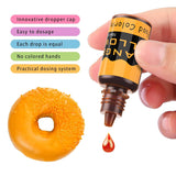 Colorant alimentar lichid 10ml x 10 culori, set de coloranți alimentari concentrați pentru glazură de tort, pentru copt, decorare, gătit și fondant. Colorant alimentar vibrant curcubeu pentru meșteșuguri DIY
