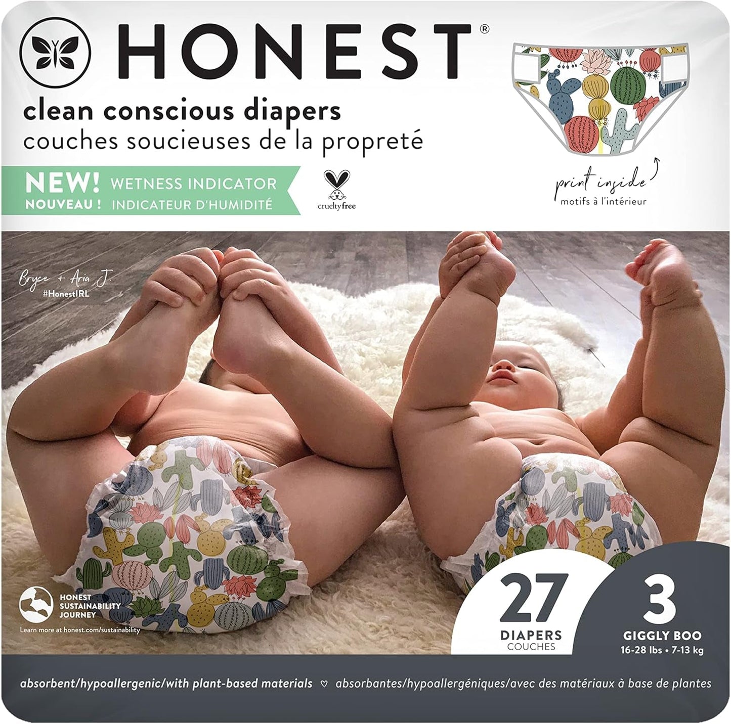– scutece de unică folosință ecologice și de înaltă calitate, Pandas, mărimea 3 (7,3–12,7 kg), 27 bucăți
