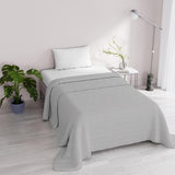 Cuvertură de vară Satin Stripes, poliester, crem, 260X250 Cm Plapumi si pilote Naty Shop Gri deschis 170X250 Cm