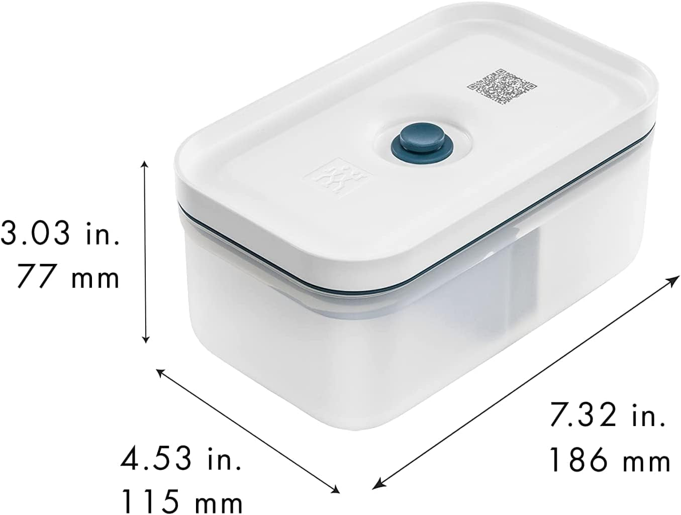 Zwilling Fresh & Save set de cutii de prânz cu vid / depozitare în frigider, 3 buc, plastic, semi-transparent, La Mer Cutii depozitare alimente Naty Shop