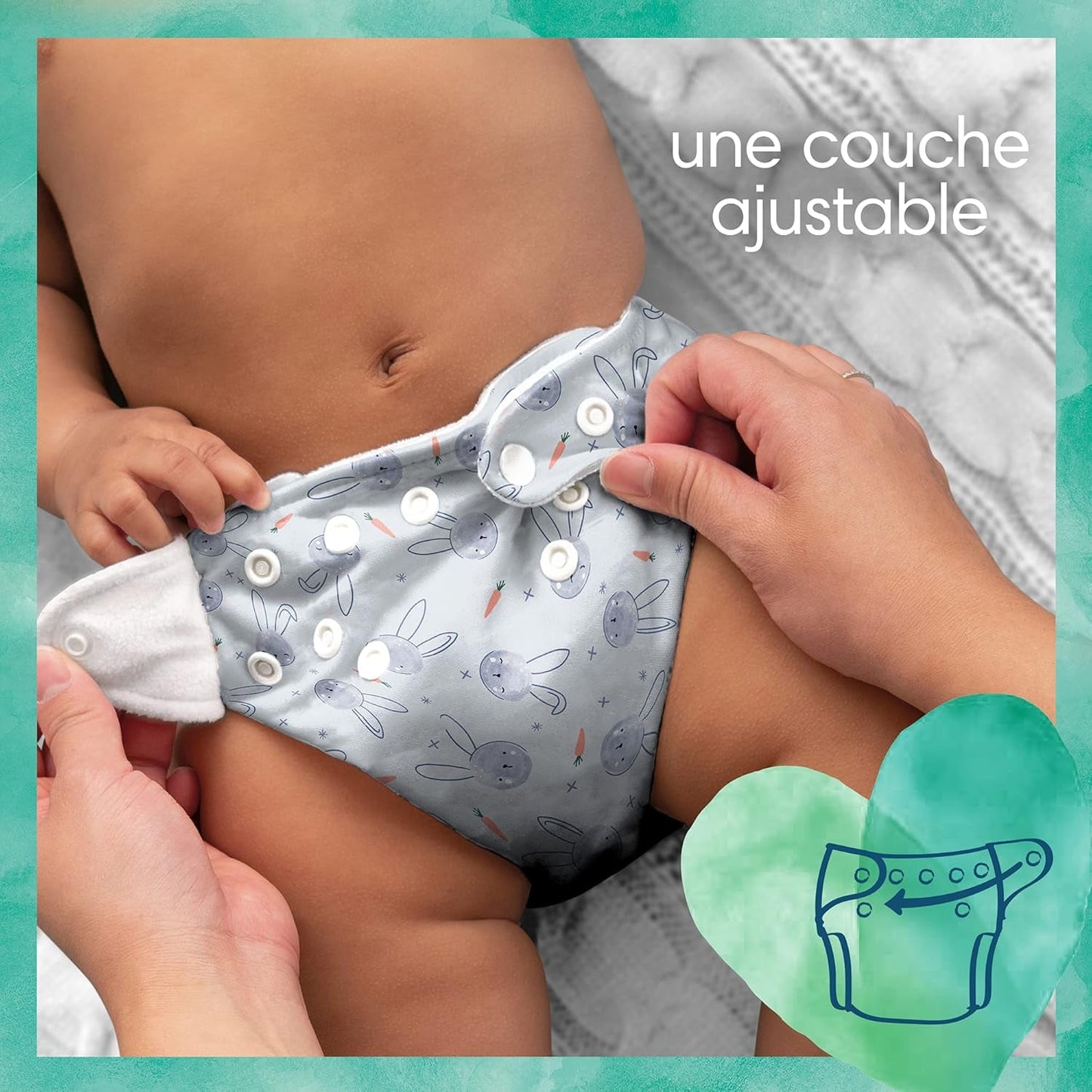 Pampers - Pachet de început Harmony Hybrid, 3 scutece lavabile + 25 straturi superioare de unică folosință - 1 pachet