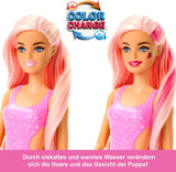 Barbie Pop Reveal Fruit - Păpuși surpriză cu 8 surprize fructate, inclusiv o păpușă poziționabilă cu parfum de limonadă de căpșuni și un cățeluș pufos, vârste 3+, HNW41
