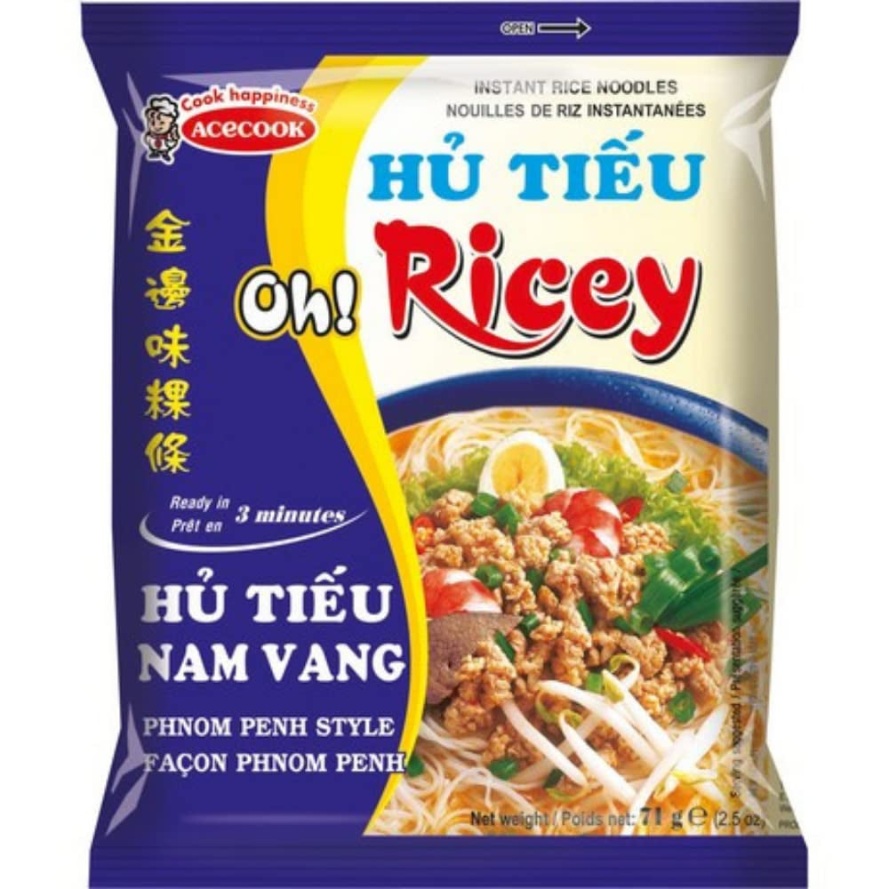 ACECOOK - OR Tăiței instant de orez Nam Vang - Pachet multiplu (24 x 71 g)