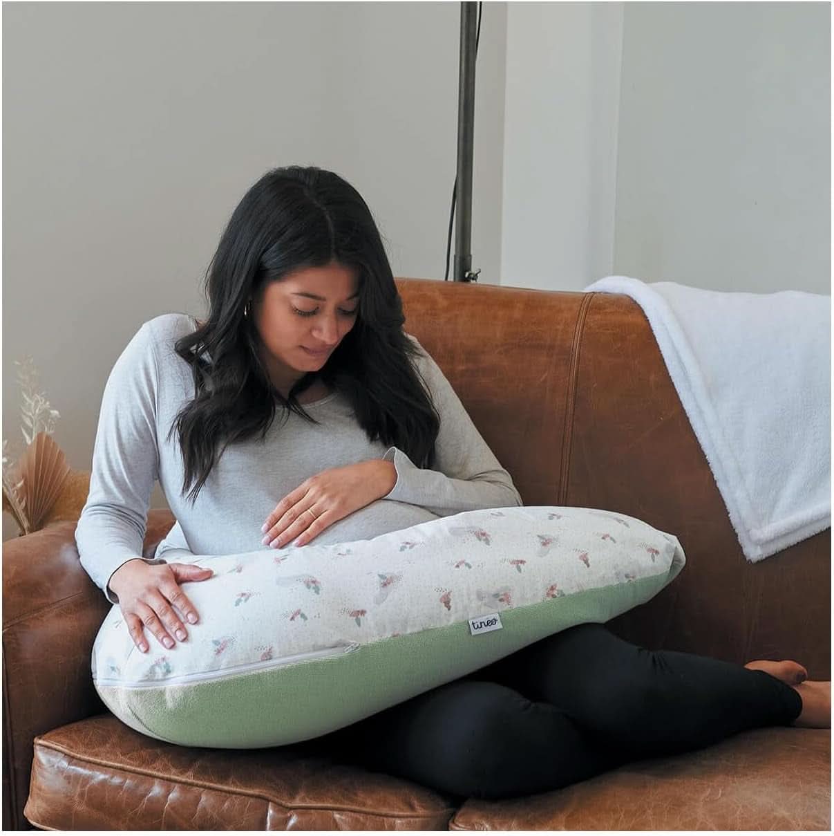 Pernă de sarcină - Pernă de alăptare - Pernă multifuncțională 2 în 1 - Husă detașabilă 78 X 44 cm Accesorii Hrana si Alaptare Bebe Naty Shop