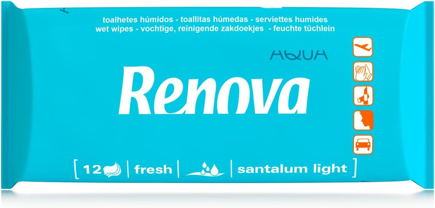 Șervețele umede Renova - 12 șervețele umede și parfumate