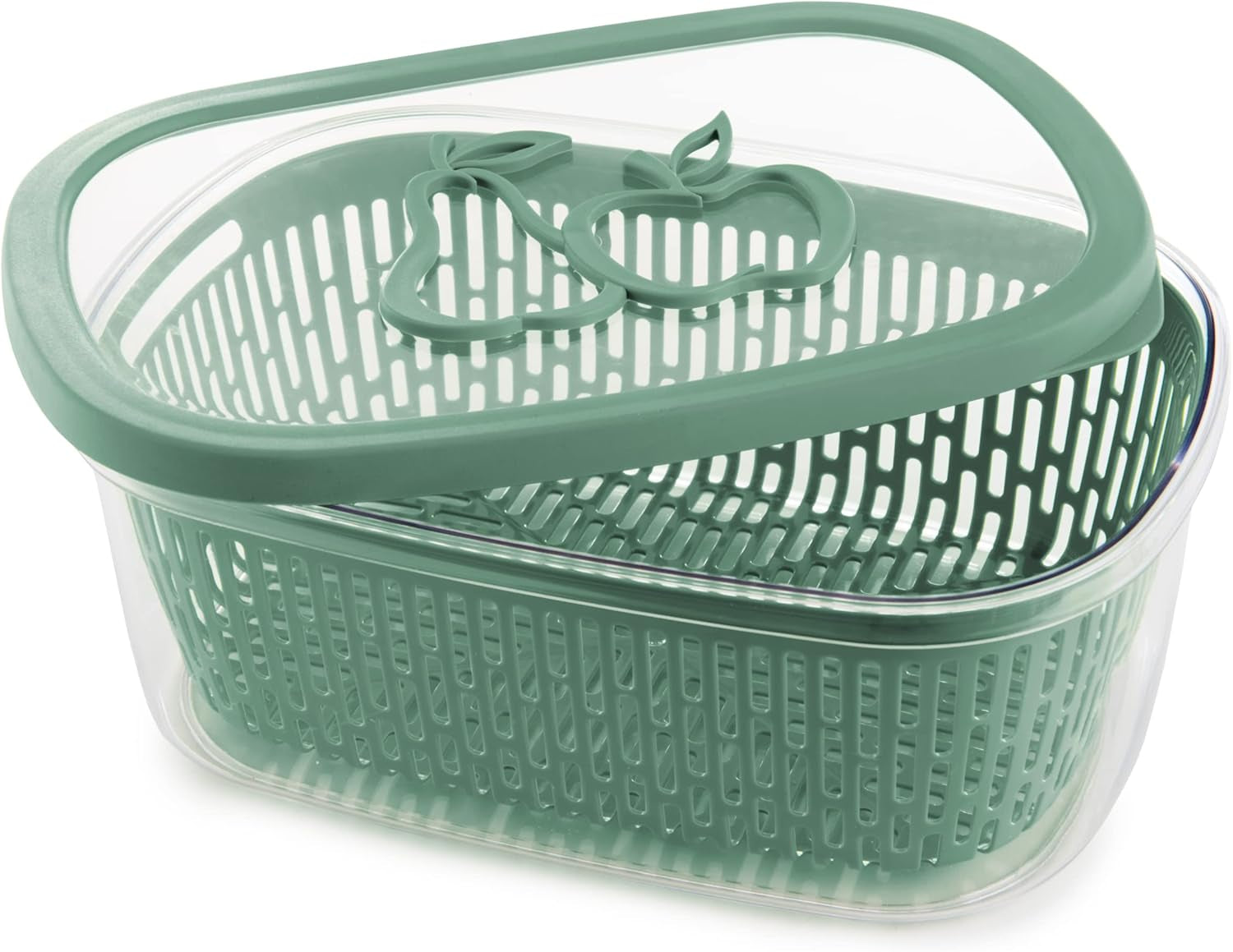 Fierăstrău pentru păstrarea aromei fructelor, plastic, verde, 4 LT - dreptunghiular Cutii depozitare alimente Naty Shop