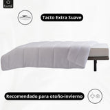 Tural - Plapumă 150 X 220 cm cu tratament Aloe Vera, umplere cu fibre 300 G/M², moale, respirabilă, certificată Oeko-Tex (alb, pat 90 cm) Plapumi si pilote Naty Shop