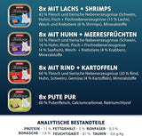 animonda Vom Feinsten Adult Fish & Meat Variety (32 x 100 g), hrană umedă pentru pisici adulte, hrană pentru pisici fără cereale și fără zahăr, pateuri fine în bucăți