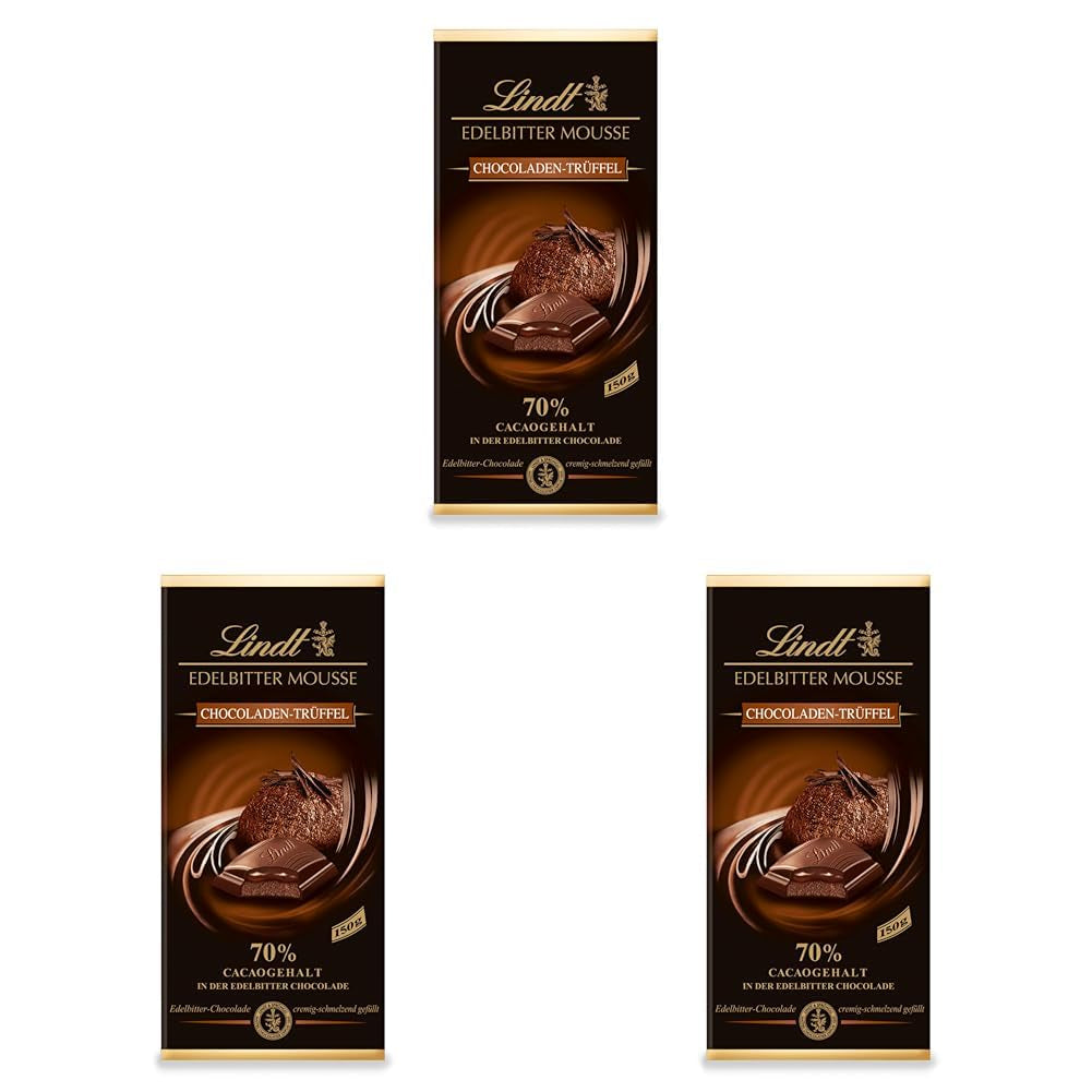 Mousse de ciocolată neagră Lindt cu chili și vișine | Baton 150g | Cu 70% conținut de cacao și umplutură de mousse de ciocolată neagră și chili cu vișine | Baton de ciocolată | Ciocolată neagră