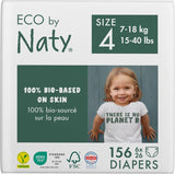 Scutece ecologice Eco by Naty Baby Eco Diapers - scutece organice premium, ecologice, fabricate din materiale pe bază de plante, ideale pentru pielea sensibilă a bebelușilor (mărimea 5 - 80 de bucăți)