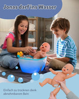 BABY Born Jonas - păpușă bebeluș 43 cm - 10 funcții, inclusiv accesorii și saltea - Funcționează complet fără baterii - Potrivit pentru copii cu vârsta de 3 ani și peste