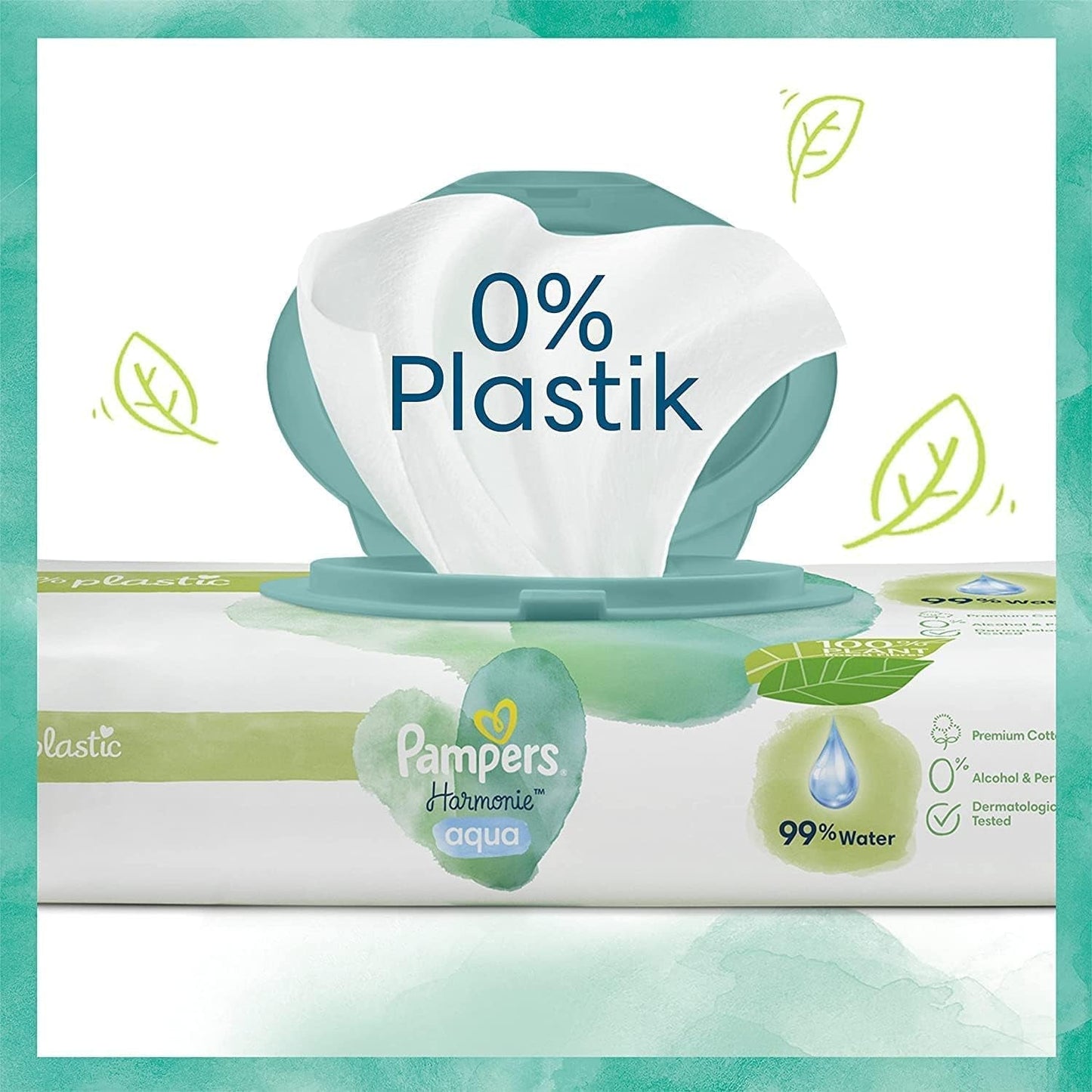 Set Harmonie Aqua Baby cu scutece mărimea 1 (2-5 kg, 180 bucăți), mărimea 2 (4-8 kg, 240 bucăți), cutie de jumătate de lună și șervețele umede Aqua Baby, 720 șervețele (15 x 48), kit de început pentru bebeluși
