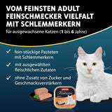 animonda Vom Feinsten Adult Gourmet Variety (32 x 100 g), hrană umedă pentru pisici adulte, fără cereale și fără zahăr, cu un miez gourmet irezistibil.