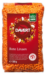Linte roșie întreagă Davert (1 x 500 g) - Bio