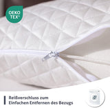 Pernă EGO HOME din spumă cu memorie 40x80 cm cu spumă cu memorie mărunțită - Pernă respirabilă, ergonomică pentru susținerea gâtului, pentru cei care dorm pe o parte, pe spate sau pe burtă - Certificată Oeko-Tex - Husă lavabilă