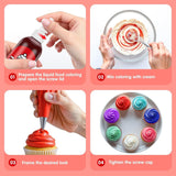 Colorant alimentar roșu 120 ml, colorant alimentar lichid foarte concentrat și fără zahăr pentru copt, prăjituri, macaroane, glazură, fondant, fursecuri, gogoși