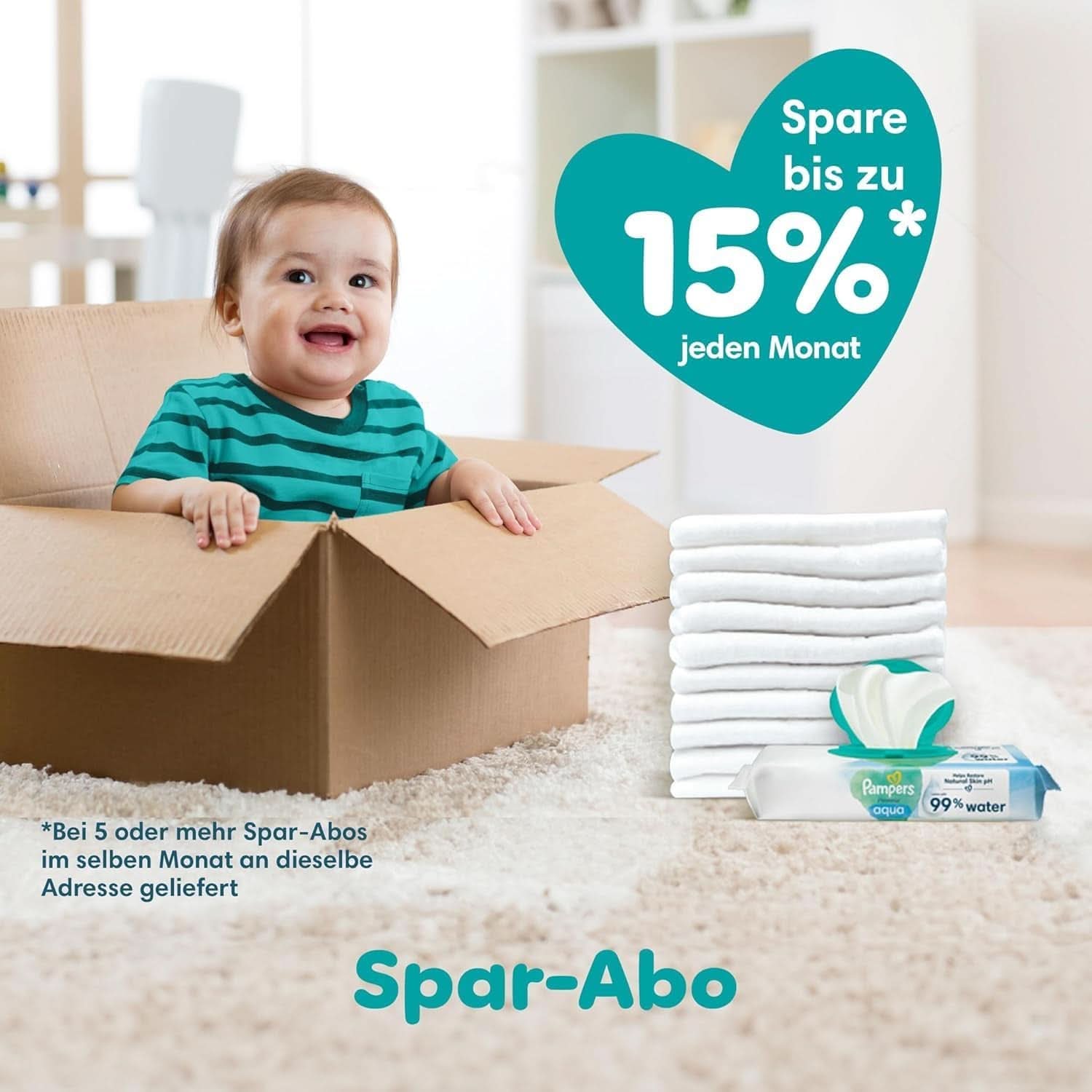 Pampers Sensitive Feuchttücher 5 Packungen Mit 52 Stück - 260 Feuchttücher, Ohne Duft, Für Eine Sanfte Und Weiche Reinigung Naty Shop