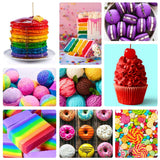 Colorant alimentar cu gel - 16 coloranți alimentari vibranți pentru copt, decorarea torturilor, glazură, fursecuri, fondant și macaroane - Colorant alimentar cu gel pentru fabricarea săpunului și meșteșuguri - 6 ml fiecare