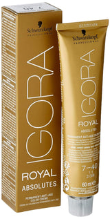 Igora Royal Absolute Age Blend Culoare de păr, 7-560 Blond mediu auriu ciocolată, 60 ml Vopsea pentru par Naty Shop 7-40 Blond mediu Bej Natural 1 G (1 pachet)