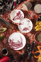Farfurie Excelsa Flora & Fauna, ceramică, multicoloră