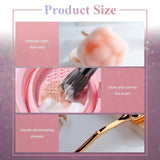 2 Blumen-Make-Up-Pinsel, 1 Waschschüssel, Nail-Art-Staubpinsel, Foundation-Make-Up-Pinsel, Nail-Art-Make-Up-Pinsel-Zubehör