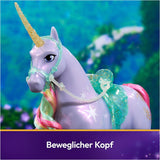 Unicornul Wildstar de la Unicorn Academy - 28 cm înălțime, unicorn original de Sophia din serialul Netflix, cu coamă și coadă reale, frâu și șa detașabile și perie, pentru copii cu vârsta de 4 ani și peste