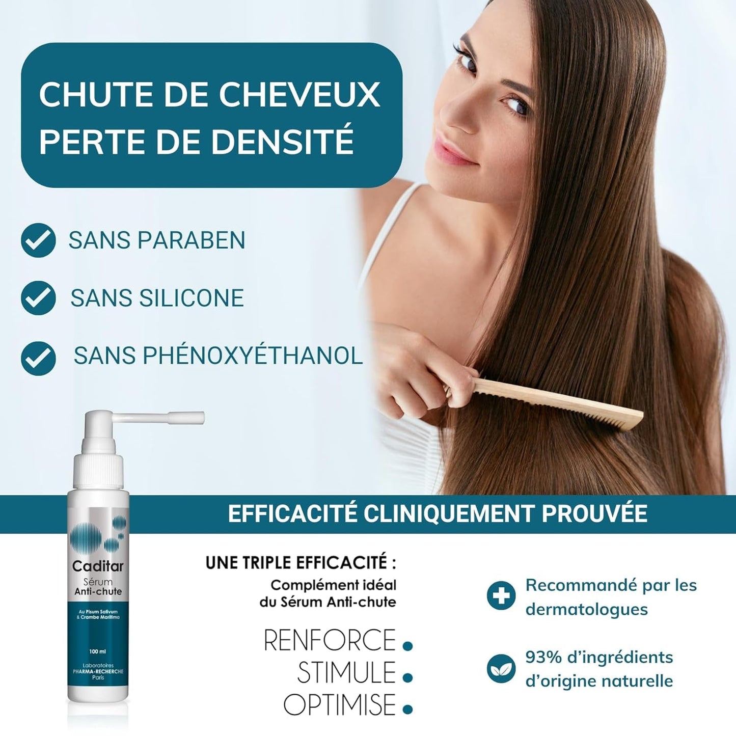 Caditar Serum împotriva căderii părului, 100 ml Ingrijire par Naty Shop