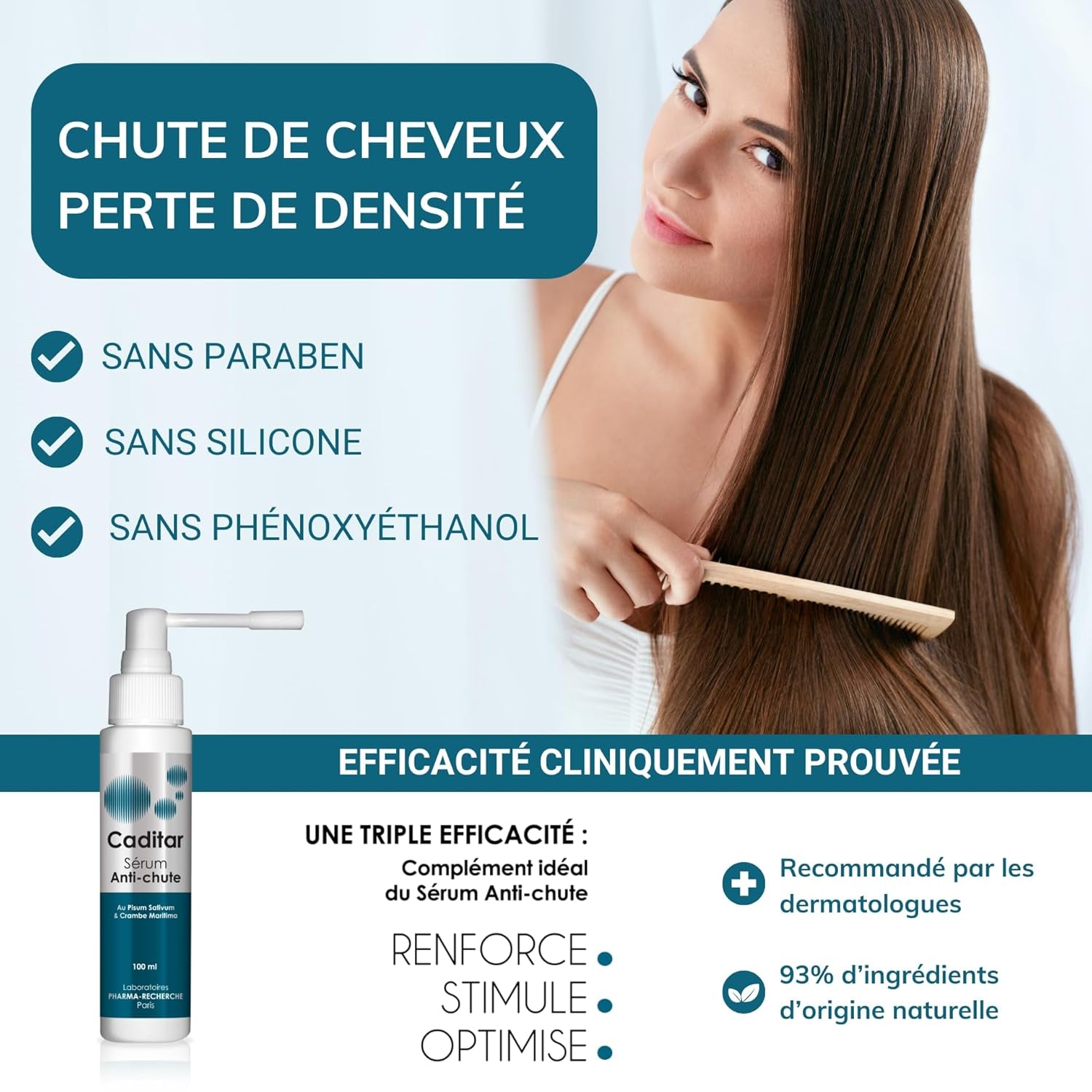 Caditar Serum împotriva căderii părului, 100 ml Ingrijire par Naty Shop