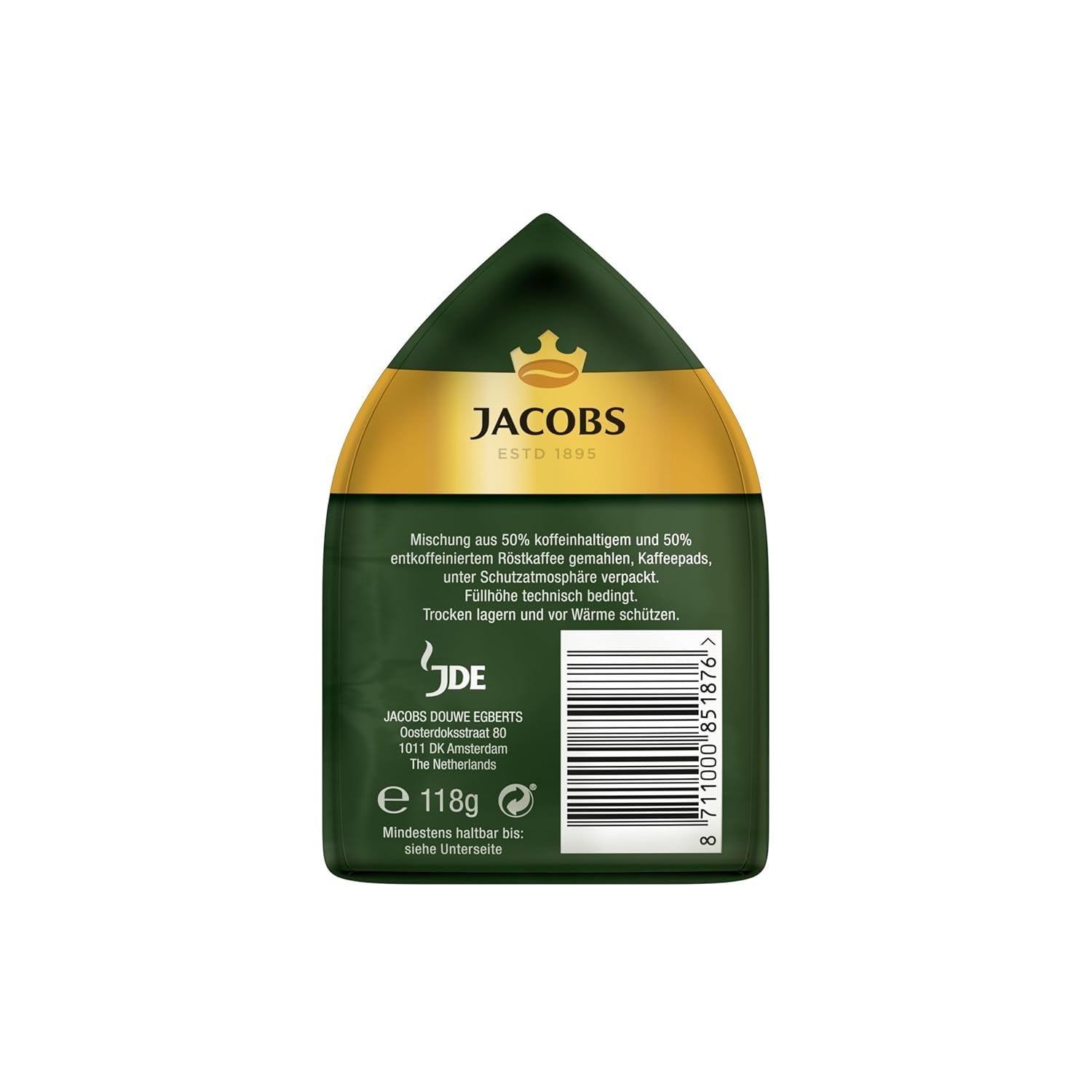 Jacobs Pads Crema Balance, Senseo kompatible Pads, 5 x 18 Getränke, 90 Kaffeepads