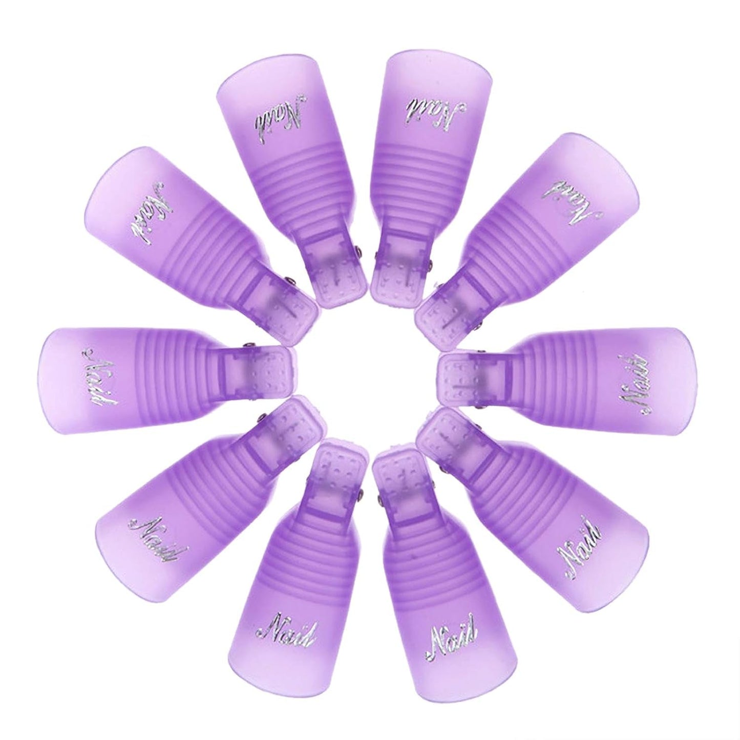 Hanyousheng Nagellackentferner Clips, Nagel Clips,10 Stück Schwarz Nagelclips, Nagel Klammer, Nails Art ​Gel Cap, Soak off Clip Cap UV Gel Poliermittel Entferner Wrap Nail Tool