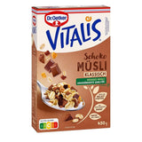 Dr. Oetker Vitalis Chocolate Muesli Classic: Musli pentru micul dejun cu lapte și ciocolată neagră, pachet de 7 (7 x 600g)