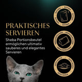 Hrană umedă Sheba pentru pisoi, în pliculețe variate, cu somon (MSC) și pui în sos, pachet multiplu 40x85g