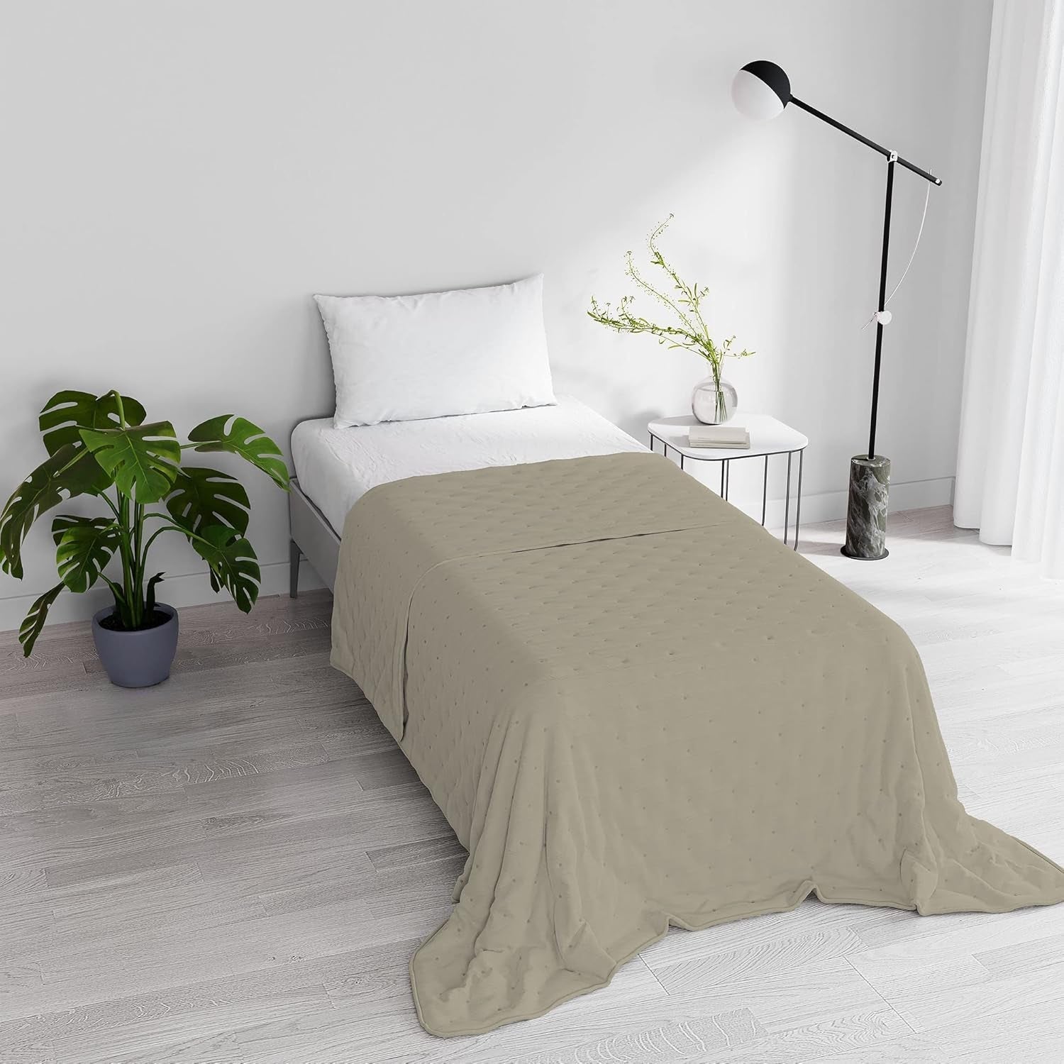 Lenjerie de pat italiană cuvertură de vară CHIC, microfibră, SINGLE 170X250Cm, maro Plapumi si pilote Naty Shop