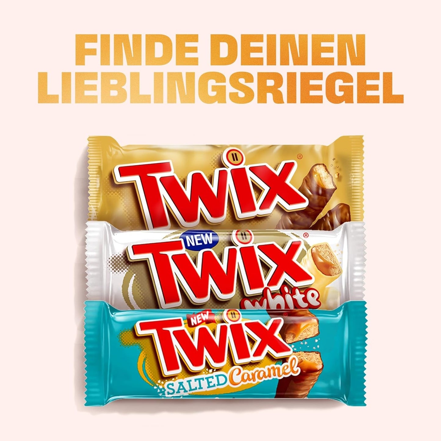 Batoane Twix de ciocolată albă; caramel, biscuiți, ciocolată albă; pachet multiplu de ciocolată; 5 batoane (5 x 46 g)