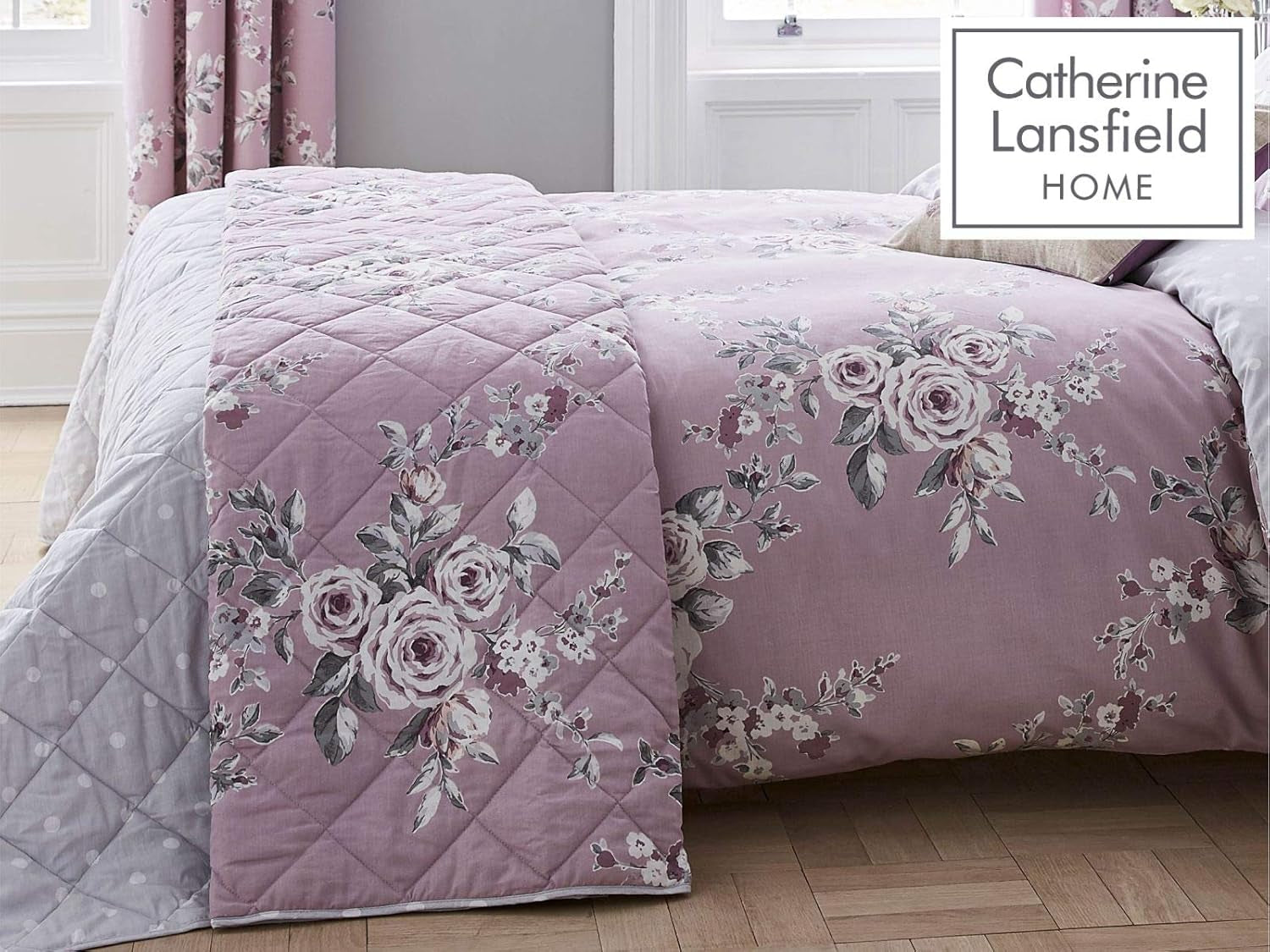 Catherine Lansfield Canterbury cuvertură de pat, ușor de întreținut, Blush, cuvertură de pat - 220X230Cm Paturi si Cuverturi Catherine Lansfield Heather