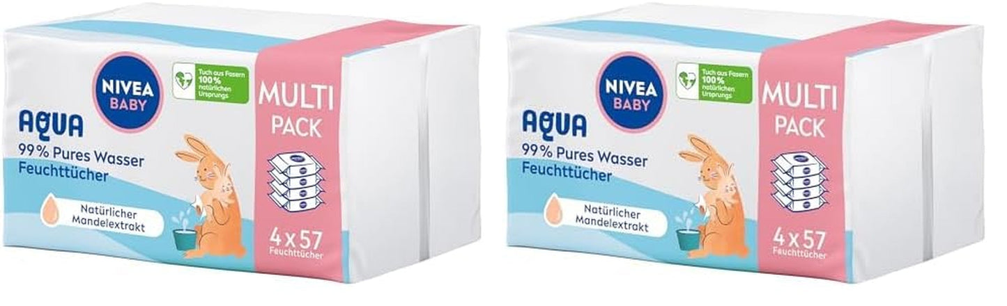 Șervețele umede NIVEA Baby Aqua 4x57 bucăți