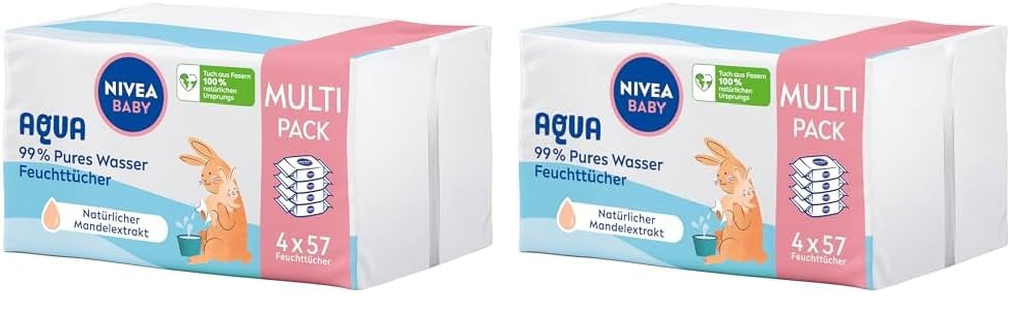 Șervețele umede NIVEA Baby Aqua 4x57 bucăți