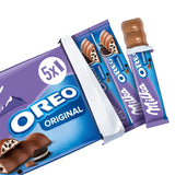 Batoane Milka & OREO – Ciocolată cu lapte alpină cu bucăți crocante de biscuiți OREO în cremă de lapte – 13 x 185g
