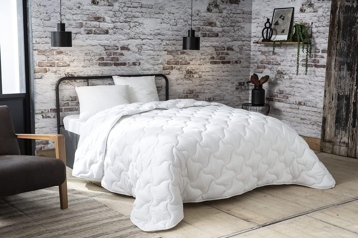 Husă de plapumă Acaristop Cu efect împotriva acarienilor și antibacterian, alb, 240 X 260 cm Plapumi si pilote Naty Shop