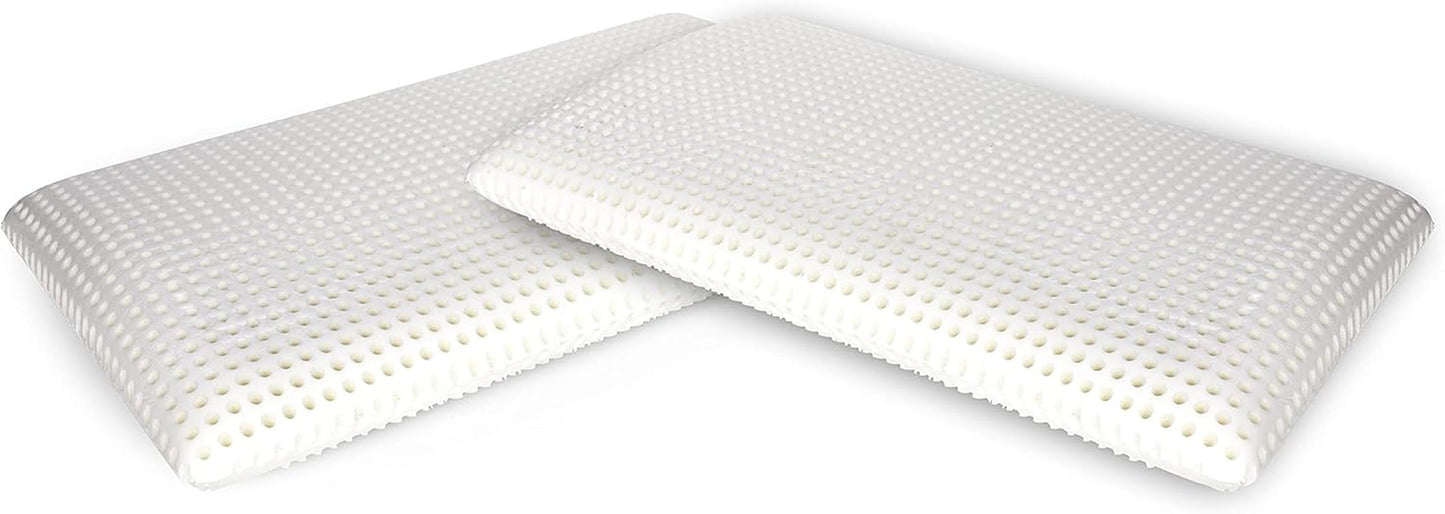 Talamo Italia Set de 2 perne pentru pat, 100% Made in Italy, pernă detașabilă "săpun" din spumă de memorie perforată, hipoalergenică și respirabilă, 70X40Xh16 Cm Perne standard Naty Shop Altezza 10 Fără capac Set Da 2