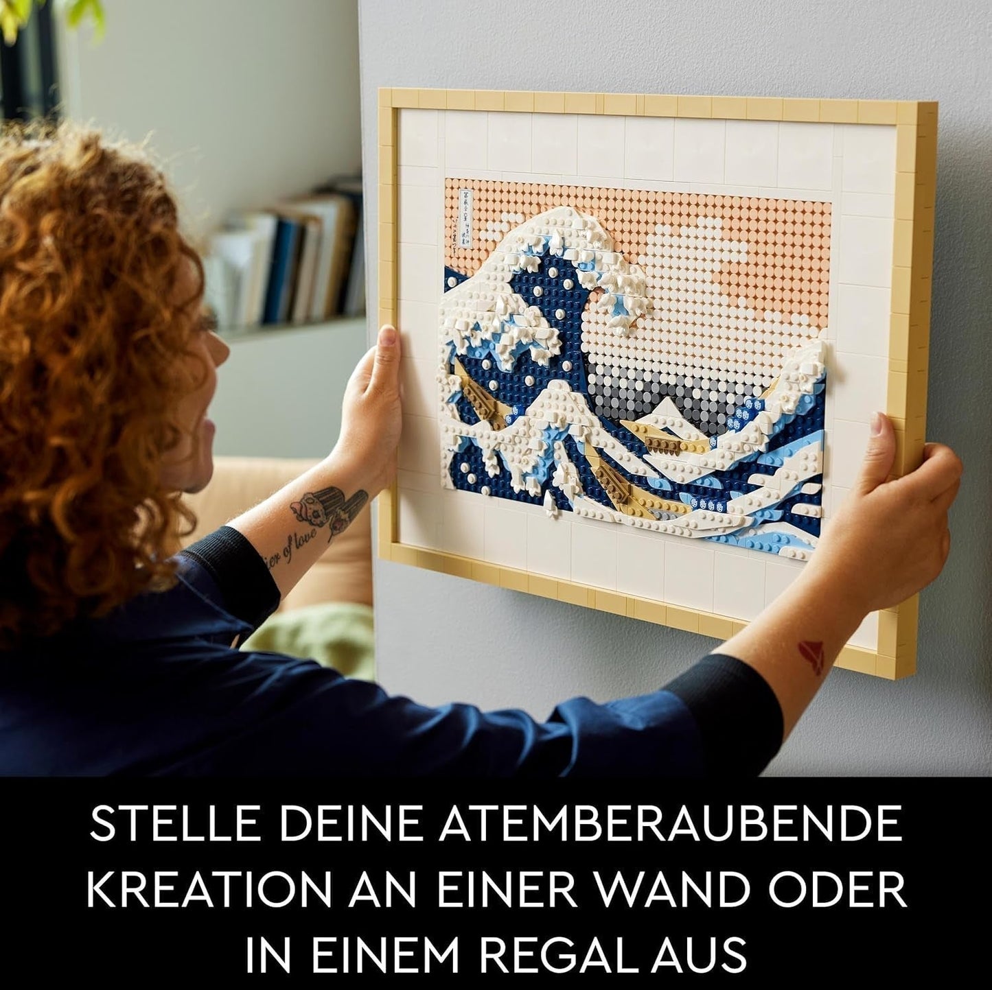 LEGO 31208 Art Hokusai - Marele val, decorațiuni de perete japoneze 3D, set de artizanat, pânză de ocean încadrată, hobby-uri pentru adulți, DYI, decorațiuni pentru casă și birou Seturi de constructie Besuche den LEGO-Store