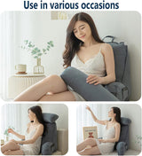 Pernă de citit cu cotiere, pernă de spate pentru canapea, pernă de cărți pentru pat, cu rolă detașabilă pentru gât, pernă de susținere a scaunului pentru relaxare, joacă, citit, vizionat la televizor