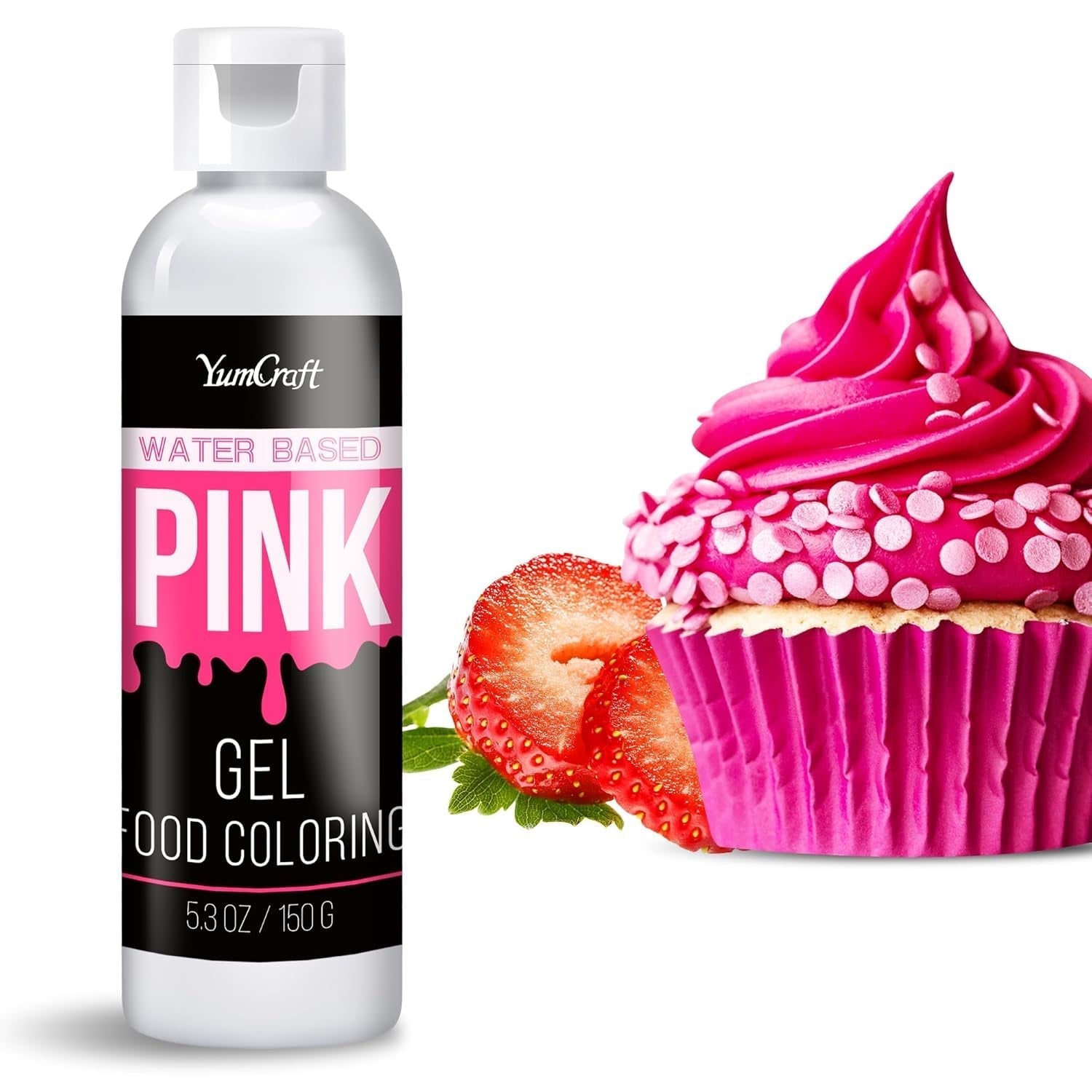 Colorant alimentar în gel - Colorant alimentar în gel foarte concentrat pentru prăjituri, copt, ouă de Paște, băuturi - Colorant alimentar fără zahăr pentru fondant, glazură, slime, decorarea torturilor (Red Velvet, 150G)