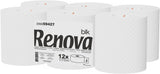 Hârtie igienică Renova Jumbo BLK, 12 role la 170 M, hârtie albă, 2 straturi