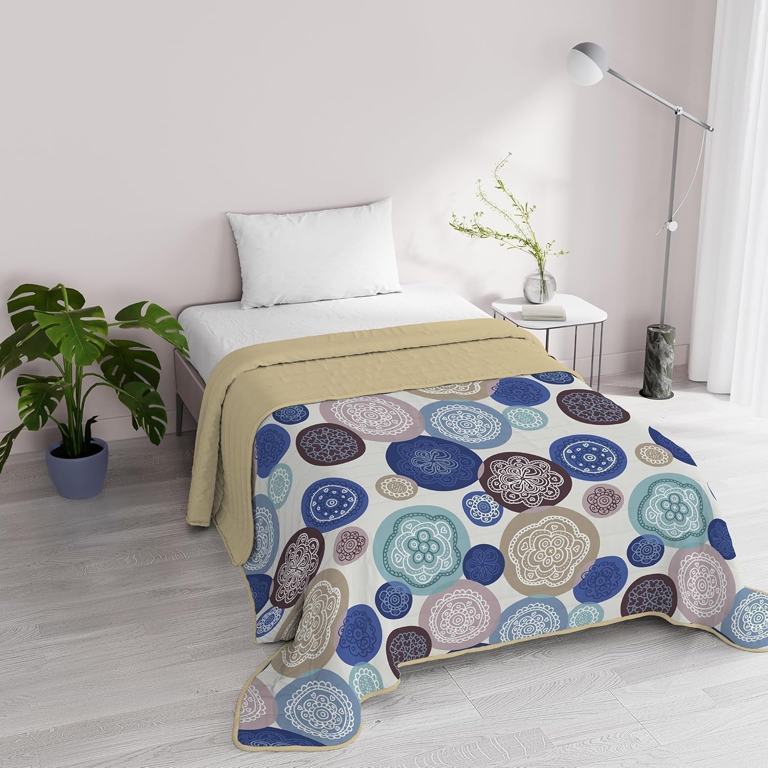 Lenjerie de pat italiană Fantasy, microfibră, pentru vară, 1,5 paturi, Murrine Plapumi si pilote Naty Shop Murrine 1 Posto E Mezzo