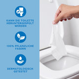 By Amazon Șervețele de toaletă moi, umede, fără miros, fine pentru a trage apa, neparfumate, 240 bucăți (6 pachete a câte 40 bucăți fiecare) (Fostul brand Presto!)