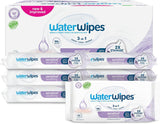 Șervețele umede WaterWipes Sensitive+ Soothing Clean, 720 bucăți (12 pachete), curățare, îngrijire și calmare 3 în 1, 99% apă cu extract de plante, șervețele umede pentru bebeluși fără parfum