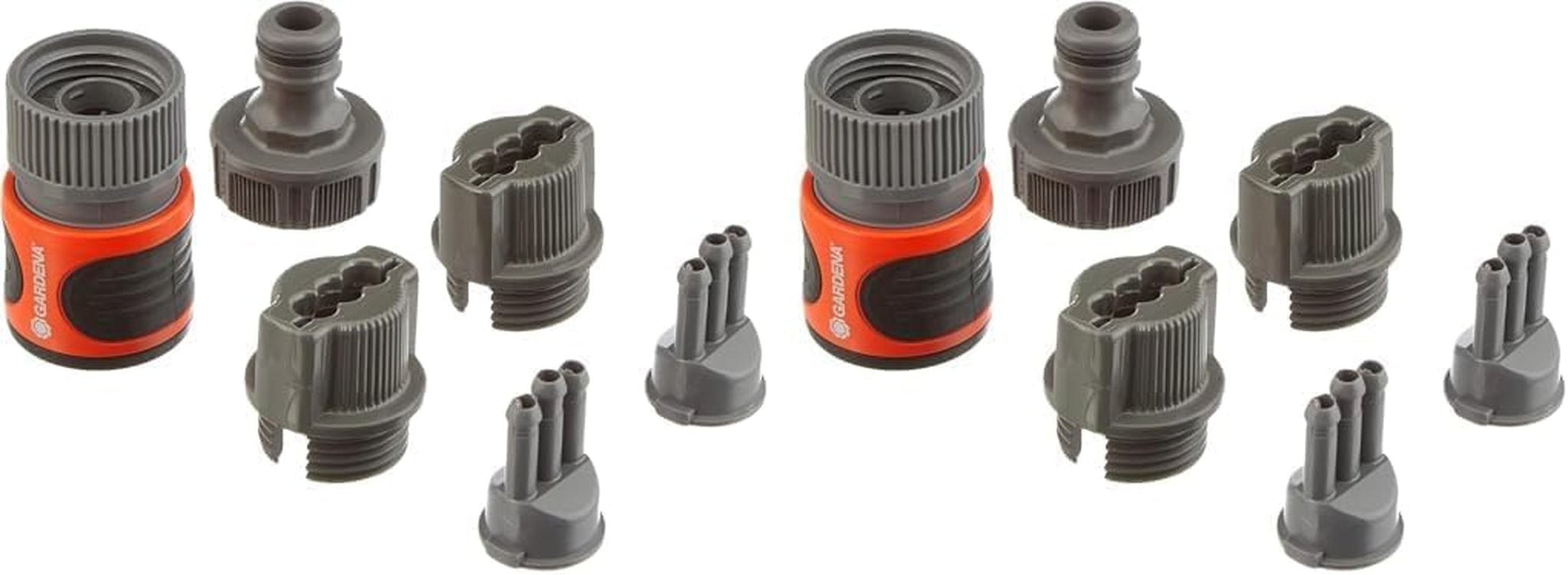 Set de conectare furtun aspersor Gardena: Racorduri de conectare pentru începutul și sfârșitul furtunului aspersorului, accesorii pentru articolele (995, 996, 997, 1998, 1999), Piese originale Gardena System (5316-20)